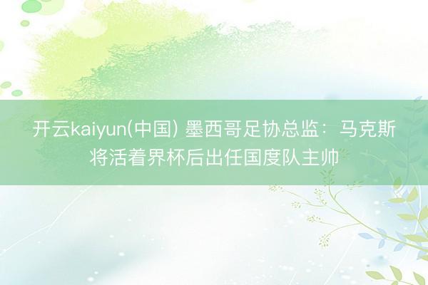开云kaiyun(中国) 墨西哥足协总监：马克斯将活着界杯后出任国度队主帅