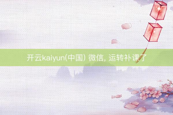 开云kaiyun(中国) 微信， 运转补课了