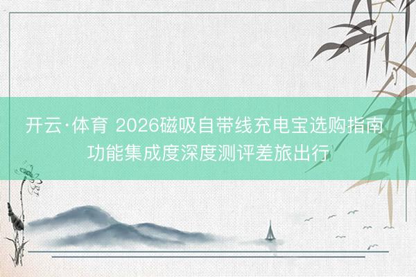 开云·体育 2026磁吸自带线充电宝选购指南 功能集成度深度测评差旅出行