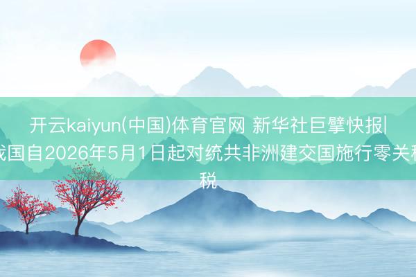开云kaiyun(中国)体育官网 新华社巨擘快报|我国自2026年5月1日起对统共非洲建交国施行零关税