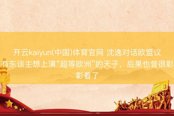 开云kaiyun(中国)体育官网 沈逸对话欧盟议员：有东谈主想上演“超等欧洲”的天子，后果也曾很彰着了